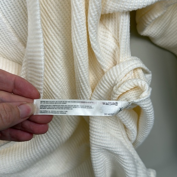 FREE PEOPLE Lovin' This Feeling Thermal Bodysuit extra large cream ivory Euc - Picture 10 of 11